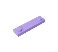 GDS-723 - Piatto speciale 1x4 con 2 rivetti, 50 pezzi, compatibile con Lego 92593 41740, parti fai da te e componenti MOC per grandi marche di mattoni, colore: Lavanda 325