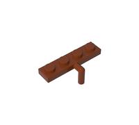 GDS-735 - Piastra speciale 1x4 con braccio verso il basso, 50 pezzi, compatibile con Lego 30043, 4261605, 6099740, parti fai da te e componenti MOC per grandi marche di mattoni, colore: Marrone 192