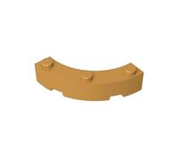 GDS-743 - Mattoni ad angolo rotondo, 10,2 x 10,2 cm, maccheroni larghi con 3 rivetti, 50 pezzi, compatibili con Lego 48092, 72140, 4215472, parti e componenti MOC per grandi dimensioni
