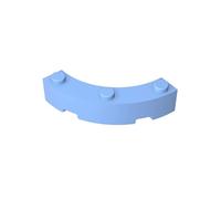 GDS-743 - Mattoni ad angolo rotondo, 10,2 x 10,2 cm, maccheroni larghi con 3 rivetti, 50 pezzi, compatibili con Lego 48092, 72140, 4215472, parti e componenti MOC per grandi dimensioni