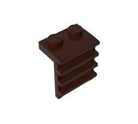 GDS-750 - Piastra speciale 1x2 con scala, 50 pezzi, compatibile con Lego 4175, 31593, 4603504, parti fai da te e componenti MOC per grandi marche di mattoni, colore: Marrone castano 308