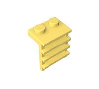 GDS-750 - Piastra speciale 1x2 con scala, 50 pezzi, compatibile con Lego 4175, 31593, 4603504, parti fai da te e componenti MOC per grandi marche di mattoni, colore: giallo brillante 226