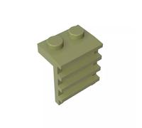 GDS-750 - Piastra speciale 1x2 con scala, 50 pezzi, compatibile con Lego 4175, 31593, 4603504, parti fai da te e componenti MOC per grandi marche di mattoni, colore: verde oliva 330