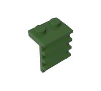 GDS-750 - Piastra speciale 1x2 con scala, 50 pezzi, compatibile con Lego 4175, 31593, 4603504, parti fai da te e componenti MOC per grandi marche di mattoni, colore: Verde militare (verde oliva) 999