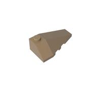 GDS-754 - Cuneo obliquo 10 x 2 triplo destro, compatibile con Lego Toy 43711, parti fai da te e componenti MOC per mattoni grandi, colore: Marrone scuro 138