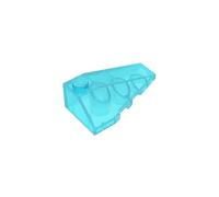 GDS-754 - Cuneo obliquo 10 x 2 triplo destro, compatibile con Lego Toy 43711, parti fai da te e componenti MOC per mattoni grandi, colore: Trans azzurro 42