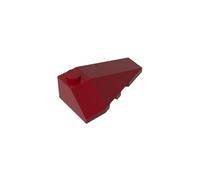 GDS-754 - Cuneo obliquo 10 x 2 triplo destro, compatibile con Lego Toy 43711, parti fai da te e componenti MOC per mattoni grandi, colore: Rosso scuro 154