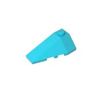 GDS-755 Cuneo obliquo 10x2 triplo sinistro, 10 pezzi, compatibile con Lego Toy 43710, parti fai da te e componenti MOC per mattoni grandi, colore: azzurro medio 322