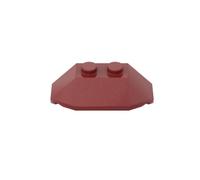 GDS-756 - Smussato a cuneo, 45°, 2x4, tripla, 10 pezzi, compatibile con Lego, 47759, 6027686, 462666, parti fai da te e componenti MOC per mattoni grandi, colore: Rosso scuro 154