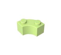 GDS-799 - Maccheroni ad angolo rotondo 2x2, con tacca e fondo rinforzato, 50 pezzi, compatibile con Lego 85080 3063, per grandi marche di mattoni, colore: Verde chiaro 326