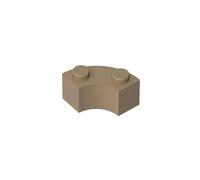 GDS-799 - Maccheroni ad angolo rotondo, 5,1 x 5,1 cm, con tacca e fondo rinforzato, 50 pezzi, compatibile con Lego 85080 3063, per grandi marche di mattoni, colore: Marrone scuro 138