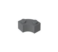 GDS-799 - Maccheroni ad angolo rotondo, 5,1 x 5,1 cm, con tacca e fondo rinforzato, 50 pezzi, compatibile con Lego 85080 3063, per le principali marche di mattoni, colore: Grigio scuro