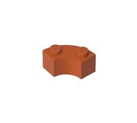 GDS-799 - Maccheroni ad angolo tondo 5,1 x 5,1 cm, con tacca e fondo rinforzato, 50 pezzi, compatibile con Lego 85080 3063, per grandi marche di mattoni, colore: Arancione scuro 38