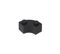 GDS-799 - Maccheroni ad angolo tondo 5,1 x 5,1 cm, con tacca e fondo rinforzato, 50 pezzi, compatibile con Lego 85080 3063, per grandi marche di mattoni, colore: Nero 26