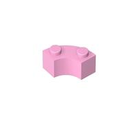 GDS-799 - Maccheroni ad angolo tondo 5,1 x 5,1 cm, con tacca e fondo rinforzato, 50 pezzi, compatibile con Lego 85080 3063, per grandi marche di mattoni, colore: Rosa chiaro 222