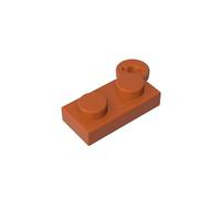 GDS-808 - Piastra per cerniere, 1 x 4 giro, 50 pezzi, compatibile con Lego 2429 19952 73983, parti fai da te e componenti MOC per mattoni grandi, colore: Caffè 38