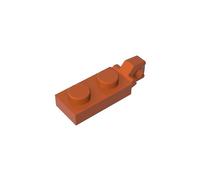 GDS-820 - Piastra per cerniere, 1 x 2, con 1 dito all'estremità, senza scanalatura, 50 pezzi, compatibile con mattoni Lego 92280, 44861, 4598526, parti e segni di pietra principale, colore: Arancione