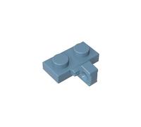GDS-822 44567 Cardine Piastra 1x2 Bloccaggio con 1 Dito sul Lato, Senza Solco 10 Pezzi compatibile con Lego Mattoncini da Costruzione Colore Bleu sable