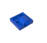 GDS-848 - Piastra speciale 2 x 2 con 1 foro per perno (nervatura inferiore completa), 10 pezzi, compatibile con Lego 2444 10247, componenti MOC per grandi marchi di mattoni, colore: Blu 23