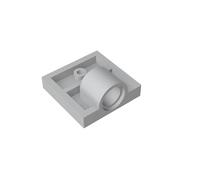GDS-848 - Piastra speciale 2 x 2 con 1 foro per perno (nervatura inferiore completa), 10 pezzi, compatibile con Lego 2444 10247, componenti MOC per mattoni grandi, colore: grigio chiaro-194