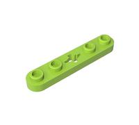 GDS-900 Piastra tecnica 1x5 con estremità lisce, 4 rivetti e foro dell'asse centrale, 50 pezzi, compatibile con Lego 32124, 50029, 4114689, componenti per le principali marche di mattoni, colore: