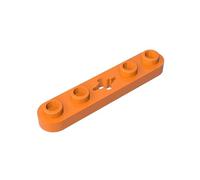 GDS-900 Piastra tecnica 1x5 con estremità lisce, 4 rivetti e foro dell'asse centrale, 50 pezzi, compatibile con Lego 32124, 50029, 4114689, componenti per le principali marche di mattoni, colore: