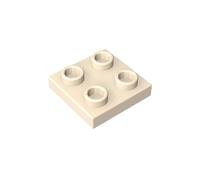 GDS-902 Piastra a Cerniera Speciale 2x2 con Spillo sul Fondo 2476 48241 4237084 50 Pezzi compatibile con Lego Componenti MOC in Grossa Quantità Classico Colore Bianco (giallastro)