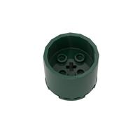 GDS-90288 73111 Mattoncino Rotondo Circolare 3x3x2 con Centro Concavo e Foro per Assale 10 Pezzi compatibile con Lego Mattoncini da Costruzione Colore:Verde scuro 141