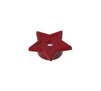 GDS-90488 Accessori Decorazione di Stella a Cinque Punti 1X1 10 Pezzi compatibile con Lego 11609 Componenti MOC in Grossa Quantità Classico Colore Rosso scuro