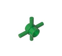 GDS-90506 Connettore con 4 Maniglie Laterali e Foro di Assale Centrale 50 Pezzi compatibile con Lego 48723 68888 Mattoncini da Costruzione MOC Colore Vert