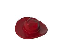 GDS-90524 Cappello da Cowboy 2 Pezzi compatibile con Lego 61506 Mattoncini da Costruzione MOC Colore Rosso scuro