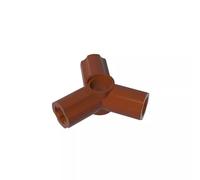 GDS-922 Technic Asse e Connettore Perno, Triplo (120°), 50 Pezzi Compatibile con Lego, 10288, 6005755, 6273221, Componenti MOC per grandi marche di mattoni, colore: Marrone Rosso