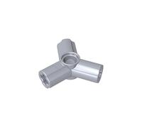 GDS-922 Technic Asse e connettore pin, triplo (120°), 50 pezzi, compatibile con Lego 10288, 6005755, 6273221, componenti MOC per grandi marche di mattoni, colore: grigio argento 315