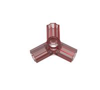 GDS-922 Technic Asse e connettore pin, triplo (120° offset), 50 pezzi, compatibile con Lego 10288, 6005755, 6273221, componenti MOC per grandi marche di mattoni, colore: rosso trasparente 41