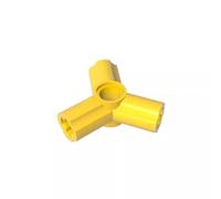 GDS-922 Technic Asse e connettore pin, triplo (120° offset ), 50 pezzi, compatibile con Lego 10288, 6005755, 6273221, componenti MOC per grandi marche di mattoni, colore: giallo 24