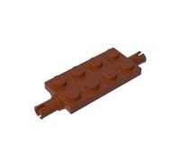 GDS-958 - Piastra speciale 2x4 con pin, 50 pezzi, compatibile con Lego 30157, 40687, 4270882, parti fai da te e componenti MOC per grandi marche di mattoni, colore: Marrone 192