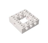GDS-971 Technic Brick 4X4, centro aperto, 10 pezzi, compatibile con Lego 32324 4211640, parti fai da te e componenti MOC per grandi marche di mattoni, colore: bianco 1