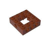 GDS-971 Technic Brick 4X4, centro aperto, 10 pezzi, compatibile con Lego 32324 4211640, parti fai da te e componenti MOC per grandi marche di mattoni, colore: marrone 192