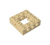 GDS-971 Technic Brick 4X4, centro aperto, 10 pezzi, compatibile con Lego 32324 4211640, parti fai da te e componenti MOC per grandi marche di mattoni, colore: Marrone chiaro 5