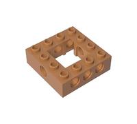 GDS-971 Technic Brick 4X4, centro aperto, 10 pezzi, compatibile con Lego 32324 4211640, parti fai da te e componenti MOC per grandi marche di mattoni, colore: Marrone chiaro 312