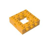 GDS-971 Technic Brick 4X4 - Centro aperto, 10 pezzi, compatibile con Lego 32324 4211640, parti fai da te e componenti MOC per grandi marche di mattoni, colore: giallo scuro 191