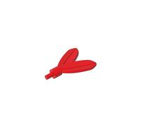 GDS-M333 Accessori Testa Accessorio di Cappello Piuma 10 Pezzi compatibile con Lego 30126 Componenti MOC in Grossa Quantità Classico Colore Rouge