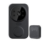 gdsDEs Campanello for videocitofono wireless WiFi con telecamera citofonica a 2 vie con APP Suoneria Monitoraggio remoto Visione notturna Campanello for porta Smart Home(Black)
