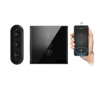 gdsDEs Interruttore for tende nere di quarta generazione e telecomando for il controllo di tapparelle tramite Home Alexa Smart Life(1Remote and 1Switch)