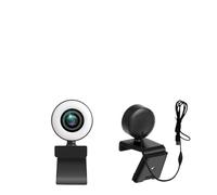 gdsDEs Webcam 4K 2K 1080P Controllo della luce Webcam Full HD 8MP PC Laptop Streaming live automatico flessibile con microfono Trasmissione in diretta(2K)