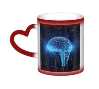 GDSHJKLW 11 once tazze da caffè in ceramica cambia colore tazza personalizzata novità tazza da caffè tazza da tè intelligenza artificiale cervello fresco tazze da caffè per uomini donne regalo