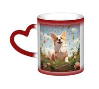 GDSHJKLW 11 once tazze da caffè in ceramica cambia colore tazza personalizzata novità tazza da caffè tazza da tè bella corgi cool tazze da caffè per uomini donne regalo divertente