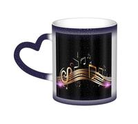 GDSHJKLW 11 once tazze da caffè in ceramica cambia colore tazza personalizzata novità tazza da caffè tazza da tè romanzo nota musicale tazze da caffè fresco per uomini donne regalo divertente