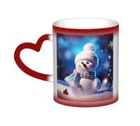 GDSHJKLW 11 once tazze da caffè in ceramica cambia colore tazza personalizzata novità tazza da caffè tazza da tè Merry Christmas pupazzo di neve fresco tazze da caffè per uomini donne regalo
