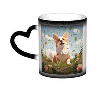 GDSHJKLW 11 once tazze da caffè in ceramica cambia colore tazza personalizzata novità tazza da caffè tazza da tè bella corgi cool tazze da caffè per uomini donne regalo divertente